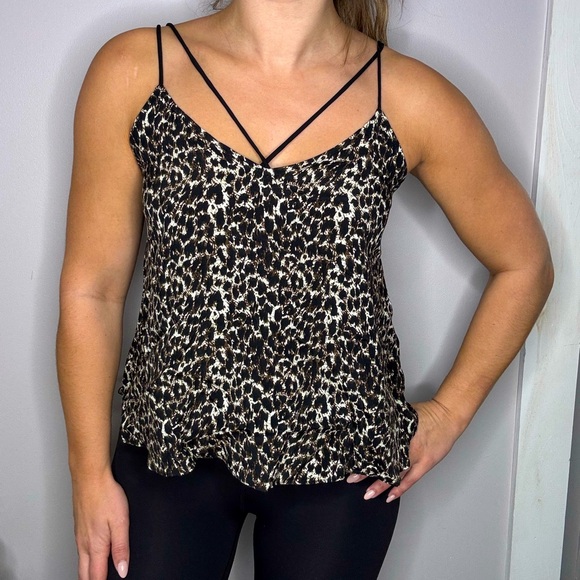 Eight Sixty Strappy Leopard Cheetah Cami Top - Picture 1 of 3